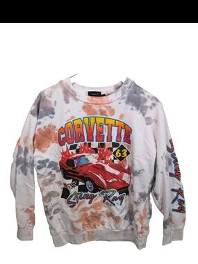 Chemistry Corvette Tie-Dye Sweatshirt - Red/Gray/Orange